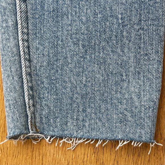 RE/DONE 90s HIGH RISE ANKLE CROP JEANS WOMEN’S sz 24 Button Fly Blue Stretch NWT - Picture 8 of 16